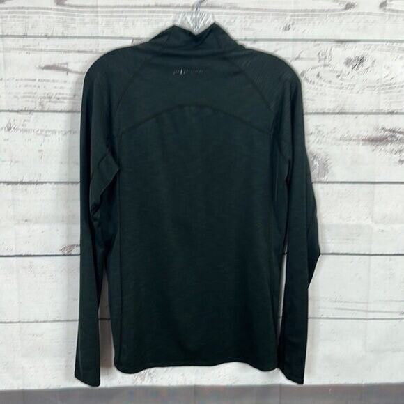 Under Armour Top Womens Medium Black Long Pull Over Long Sleeve Running Stretch - Picture 6 of 9